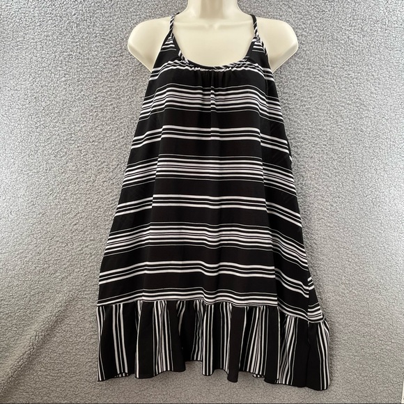 J Valdi Other - J. Valdi Striped  Strappy Tank Dress Swim Cover-Up Size XL